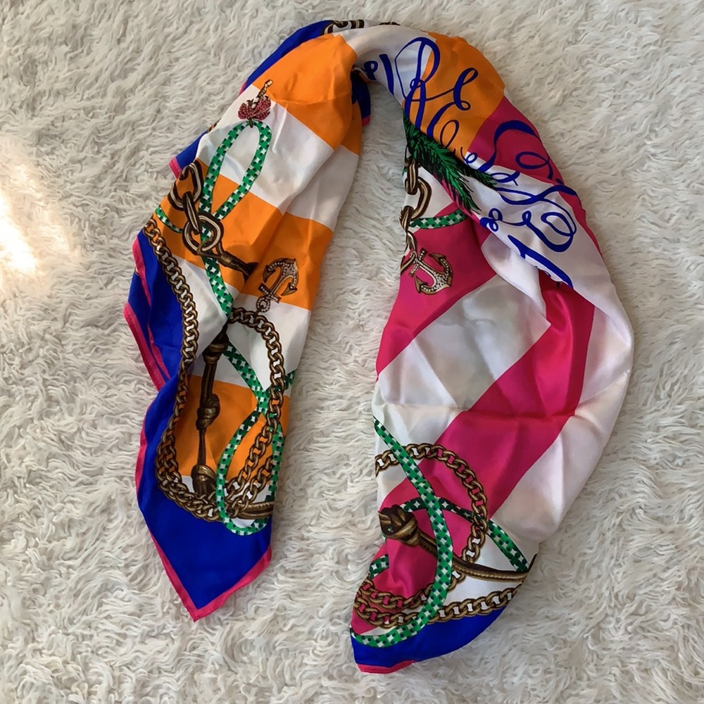 Juicy couture printed silk scarf